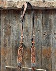 Silver Buckstitch and Pinwheel Browband/One Ear and Breastcollar Tack Set 