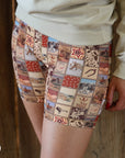 WESTERN PATCHWORK BIKER | SHORTS
