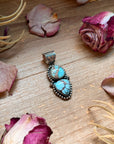 Golden Hills Turquoise Sterling Silver Pendant