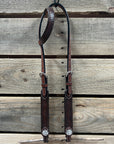 Dark Oil Braid Copper Clear Browband Tack Set  