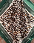35X35" Green Animal Print Wild Rag / Scarf WR3387