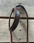 Dark Oil Braid Texas Star Browband Tack Set  