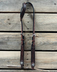 Dark Oil Braid Jet and AB Browband / One Ear Tack Set  
