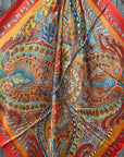35X35"  Red and Orange Safari Wild Rag / Scarf WR3423