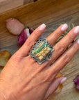 Ribbon Turquoise Sterling Silver Ring – Size 6.5 –  (Philbert Nez)
