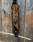 Copper Dot and Floral Copper One Ear / Breastcollar Tack Set  