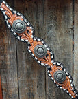 Classic Antique Silver Browband/One Ear Tack Set  
