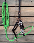 Honeycomb Tooled Lariat & Leather Combo Halter 