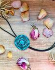 Kingman Turquoise Sterling Silver Bolo Tie – Navajo Handmade by Jesse Williams