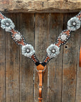 Classic Style Buckstitch Browband/One Ear Headstall & Breastcollar Tack Set BBBC406