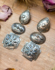 Sterling Silver Concho Dangle Earrings – Native Made by Rita Lee (Navajo Artist)