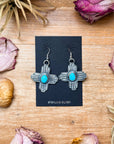 Sterling Silver Zia Dangle Earrings – Native Made by K. Billah