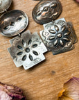 Sterling Silver Concho Dangle Earrings – Native Made by Rita Lee (Navajo Artist)