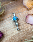 Sterling Silver Golden Hill Turquoise Blossom Pendant