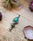 Sterling Silver Sonoran Gold Turquoise Blossom Pendant