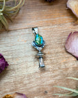 Sterling Silver Sonoran Gold Turquoise Blossom Pendant