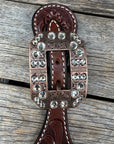 Floral Spur Straps - Copper Conchos 