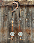 Light Oil Basketweave  Clear One Ear Tack Set  