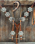 Light Oil Basketweave  Clear One Ear Tack Set  