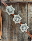Light Oil Basketweave  Clear One Ear Tack Set  