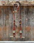 Light Oil Floral Gold Cross, Turquoise Browband/One Ear Breastcollar Tack Set 