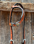 Light Oil Floral Gold Cross, Turquoise Browband/One Ear Breastcollar Tack Set 