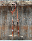 Light Oil Floral Coral, Clear One Ear & Breastcollar Tack Set 