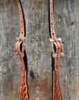 Light Oil Floral Coral, Clear One Ear & Breastcollar Tack Set 