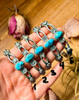Sterling Silver Kingman Turquoise Cuff Bracelet – Native Made by K. Billah