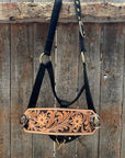 Black Nylon Horse Halter – Bronc Noseband with Western Conchos NH104