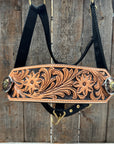 Black Nylon Horse Halter – Bronc Noseband with Western Conchos NH104