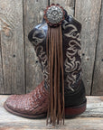 Boot Cuff Jewelry - Pinwheel Concho - Fringe