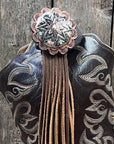 Boot Cuff Jewelry - Starburst Flower Concho - Fringe