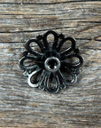 Antique Silver Turquoise Flower Concho 1" W231S