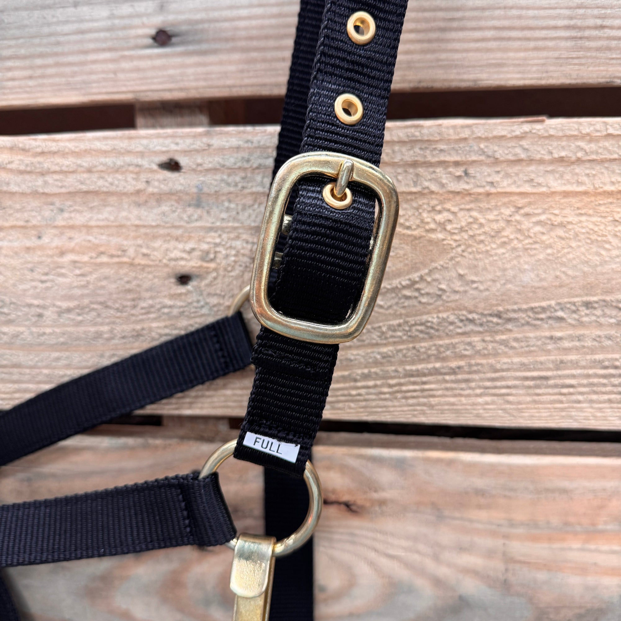 Black Nylon Horse Halter NHBLK