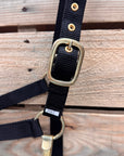 Black Nylon Horse Halter NHBLK