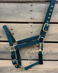Hunter Green Nylon Horse Halter NHGRN
