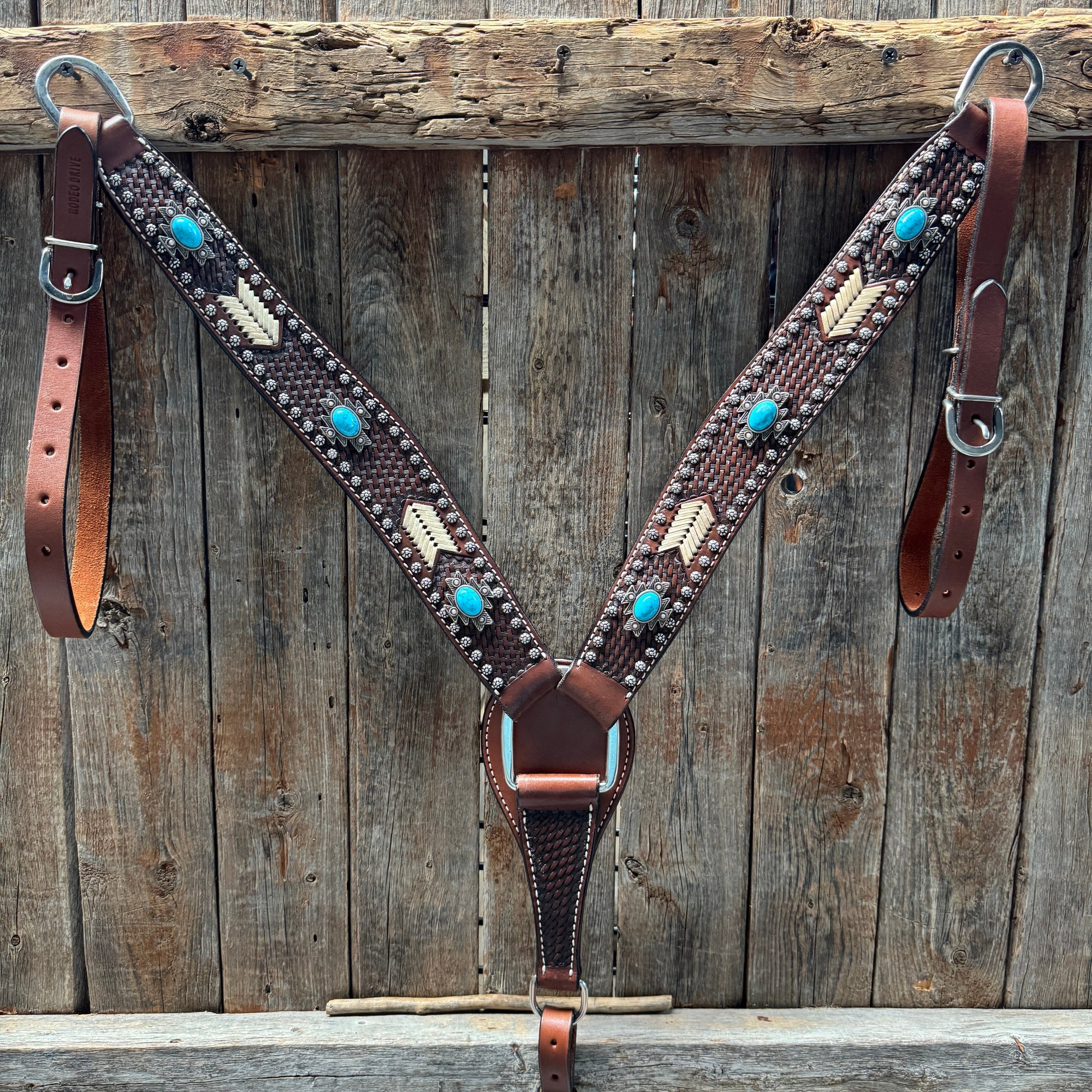 Rawhide South West One Ear Headstall and Breastcollar Tack Set 