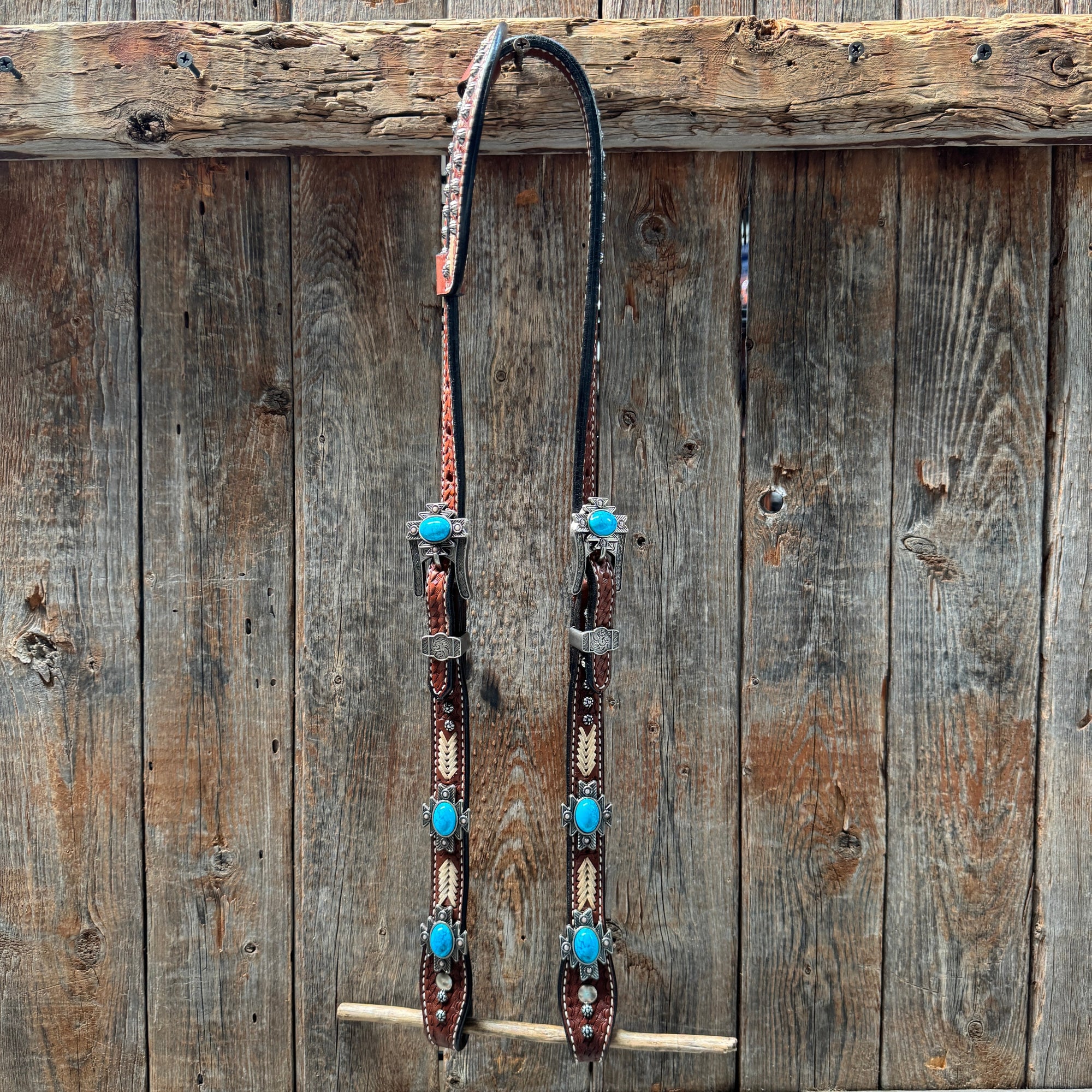 Rawhide South West One Ear Headstall and Breastcollar Tack Set 