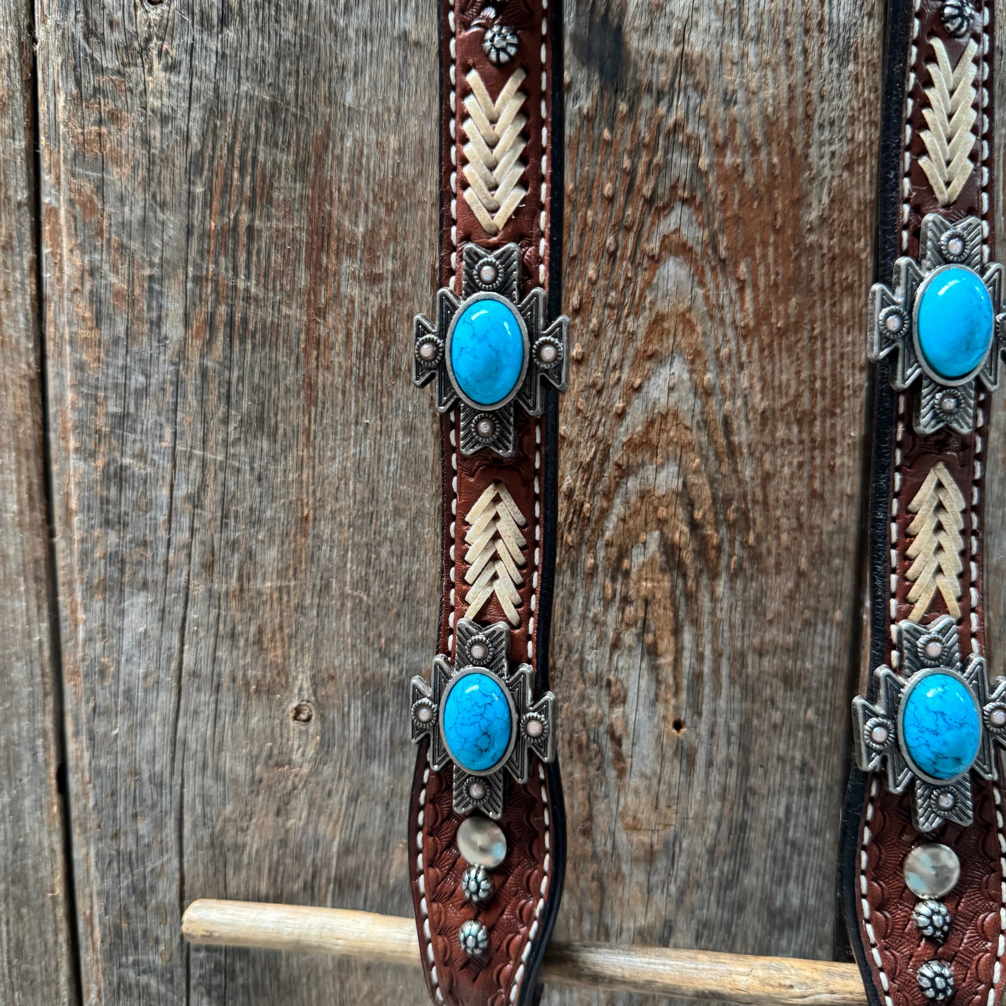 Rawhide South West One Ear Headstall and Breastcollar Tack Set 