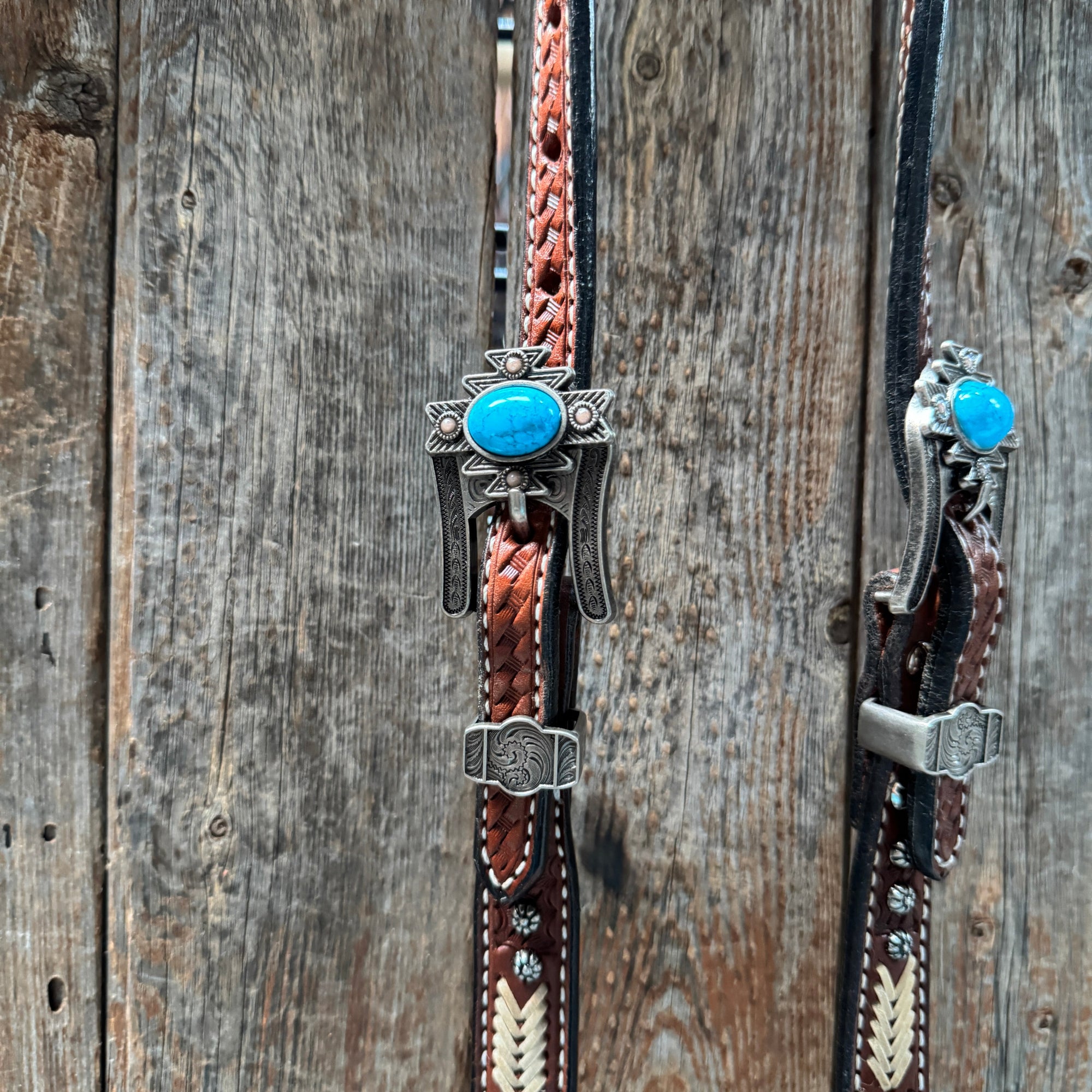 Rawhide South West One Ear Headstall and Breastcollar Tack Set 