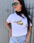 Leopard Spur Tee- WHITE