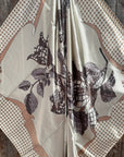 35X35" Tan and Cream Wild Rag / Scarf WR3305