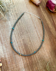 Mohave & Sterling Silver Beaded Necklace – 4 mm Sterling + 6 mm Mohave