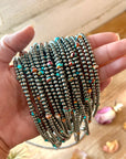 Mohave & Sterling Silver Beaded Necklace – 4 mm Sterling + 6 mm Mohave