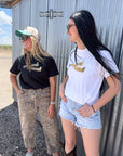 Leopard Spur Tee- WHITE