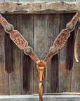 Silver Buckstitch and Yellow Daisy Browband/One Ear and Breastcollar Tack Set 