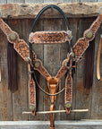 Silver Buckstitch and Yellow Daisy Browband/One Ear and Breastcollar Tack Set 