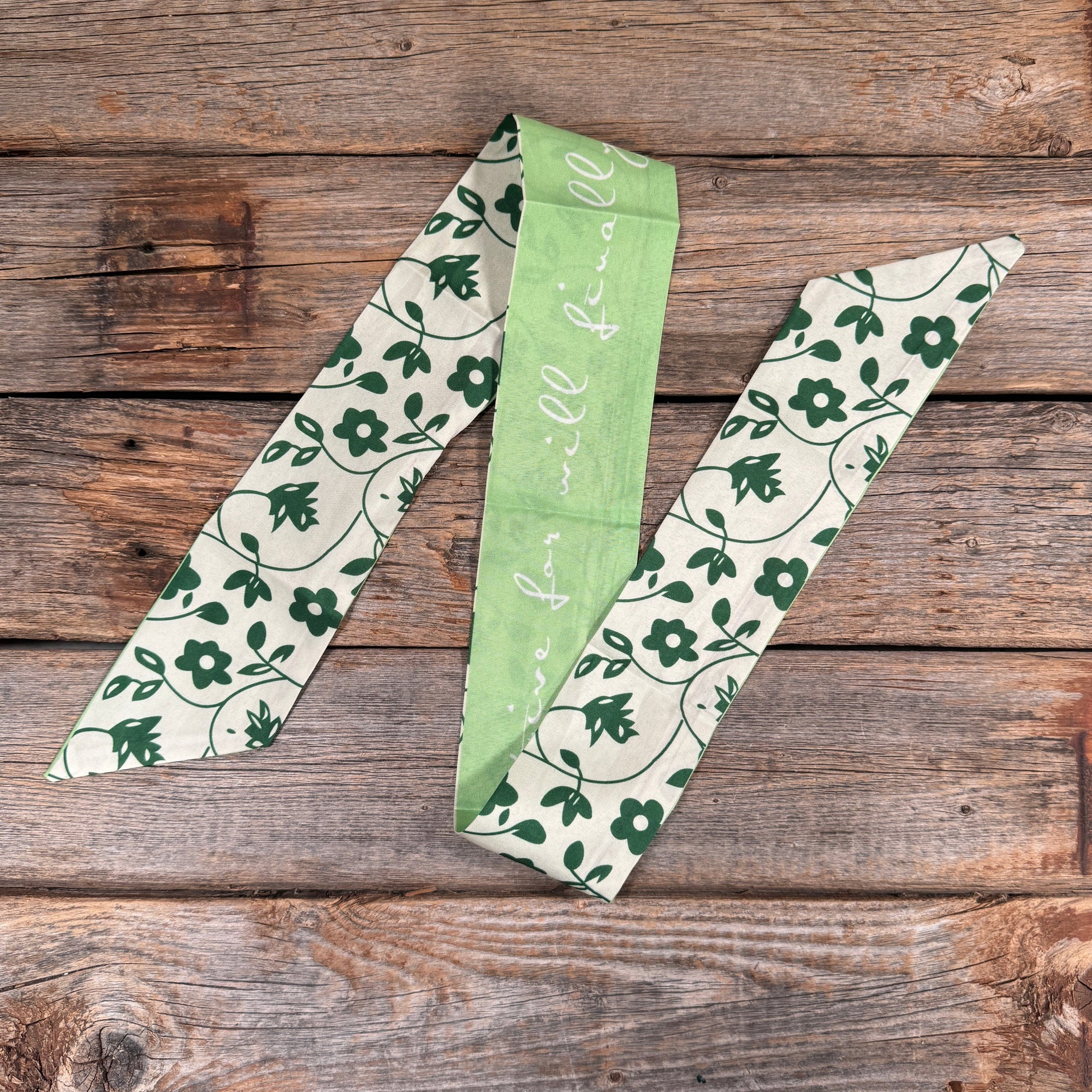 Green Western Skinny Mini Wild Rag Scarf / Cowgirl Necktie  