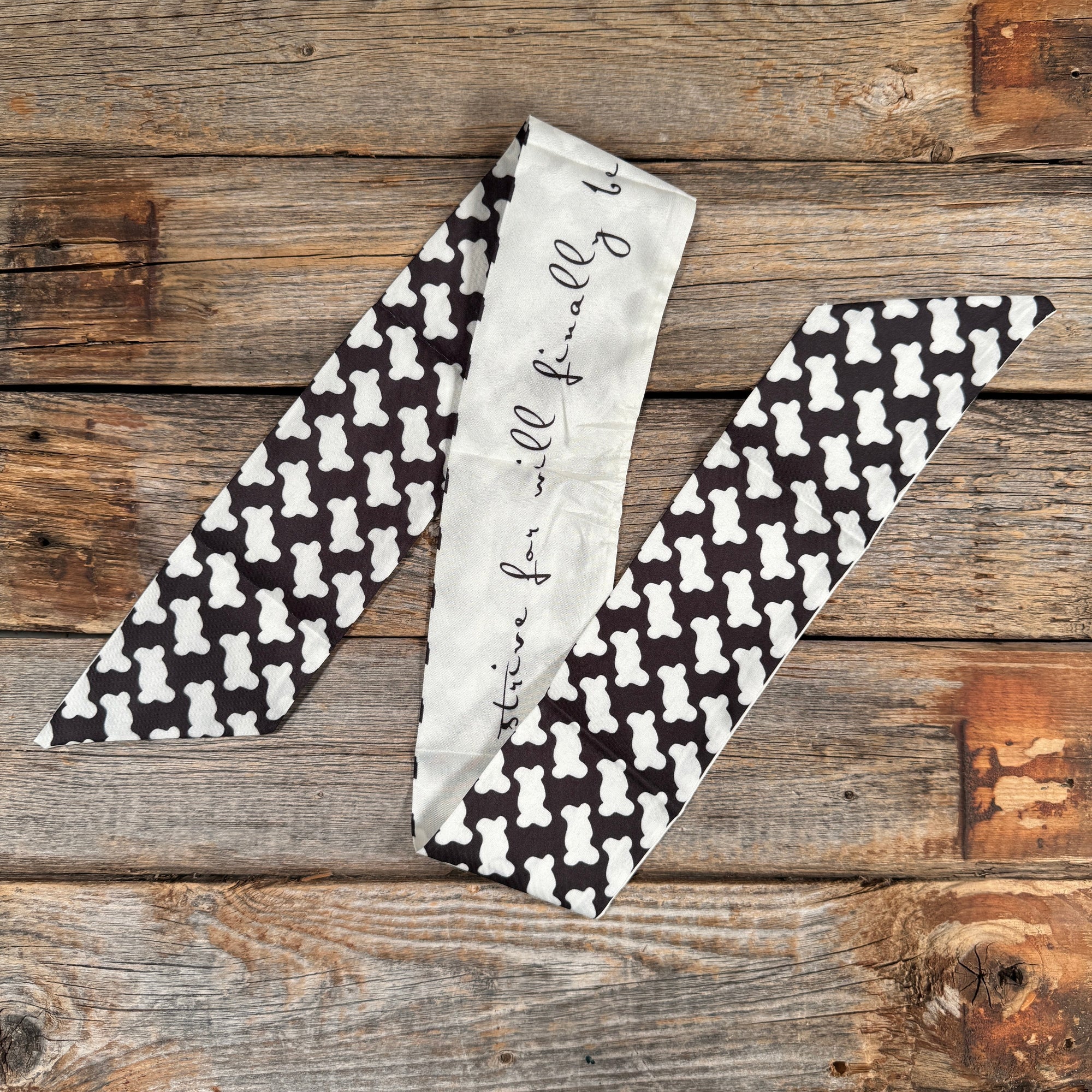 Black and White Western Skinny Mini Wild Rag Scarf / Cowgirl Necktie  